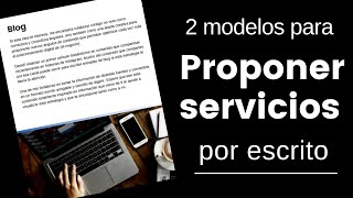 Cómo preparar propuestas de servicios por escrito