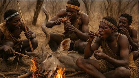 Hadzabe Tribe Life & Traditional Cooking in Africa 🍲#villagecooking #food #thehadzabetribeofafrica