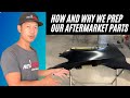 How and why we prep aftermarket parts  revemoto painted parts process