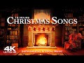 12 Hours Traditional &amp; Classic Christmas Music around the Fireplace🎄Christmas Songs Playlist 2023