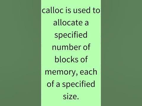 difference between malloc and calloc #cprogramming # ...