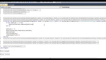 ASP.NET 28/30 Delete Line Item