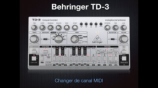 How to change the MIDI channels onto the TD-3