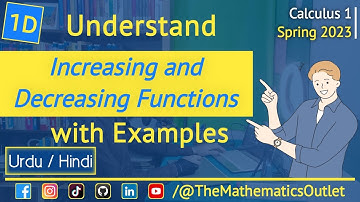 Increasing and Decreasing Functions | Even Odd Function | Types of Functions || Lec 1D