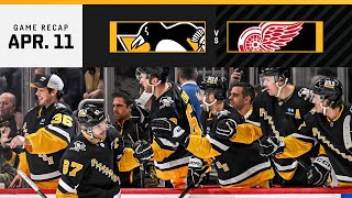 GAME RECAP: Penguins vs. Red Wings (04.11.24) | Crosby Assists On 1,000th Goal
