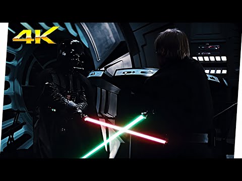 Luke vs Darth Vader | Star Wars Episodio VI - El Regreso Del Jedi (1983) Movie Clip 4K UHD (LATINO)