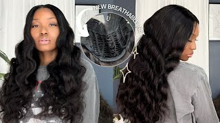 Sew in or No sew in? Either way NO wig cap needed! Upgraded Rose net V-part body wave wig ft. Nadula