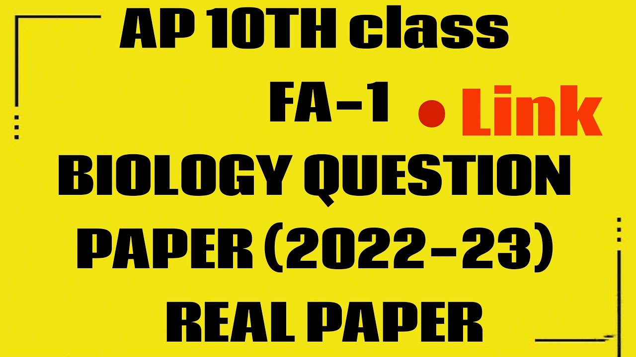 Ap 10th Class Fa1 Real Physics Question Paper 20222023 10th Class