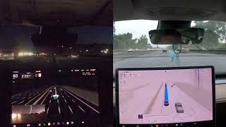 FSD V11.4.9 vs V12.3.6 - Work Commute