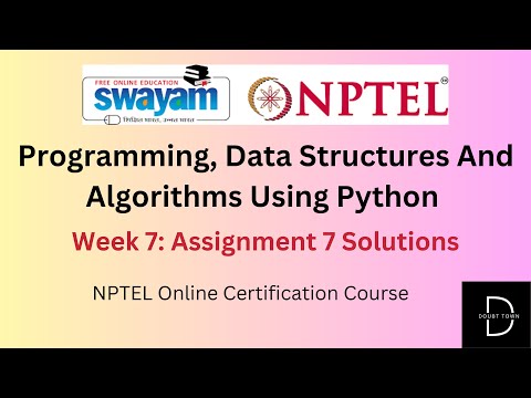 Programming, Data Structures And Algorithms Using Python Week 7 Assignment Answers || NPTEL ||