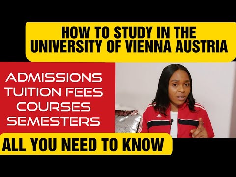 HOW TO STUDY IN THE UNIVERSITY OF VIENNA AUSTRIA #austria #studyinaustria #viennaaustria
