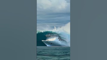 Thumbnail of Cruise Ship Battling Enormous Waves! Completely Submerged in Water #scaryocean #cruise #ocean