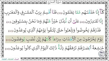 سورة المعارج المصحف المعلم (39 - 44) محمد صديق المنشاوي رحمه الله