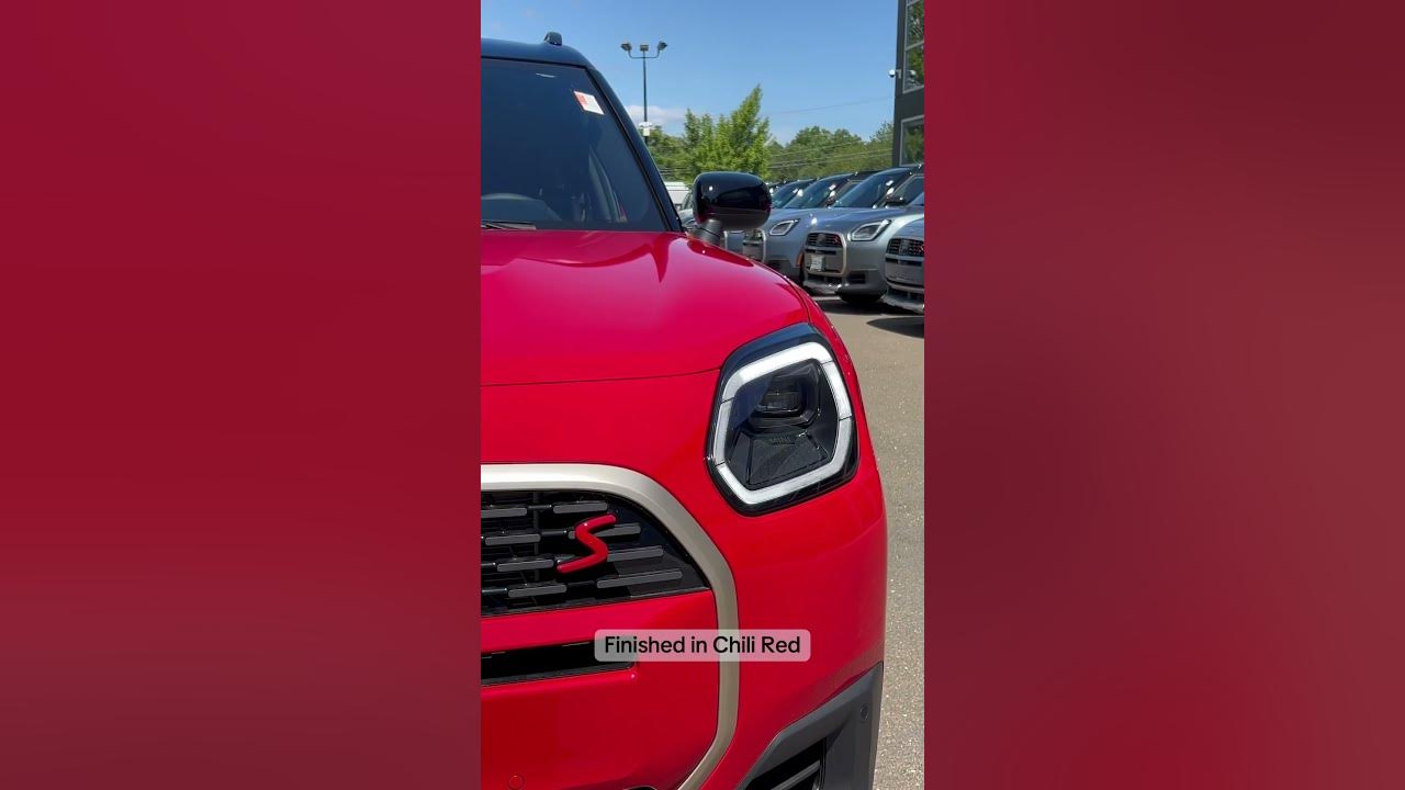 Chili Red POPS on the new MINI Countryman #mini #minicooper #countryman #suv #cars #fyp #jcw #minis