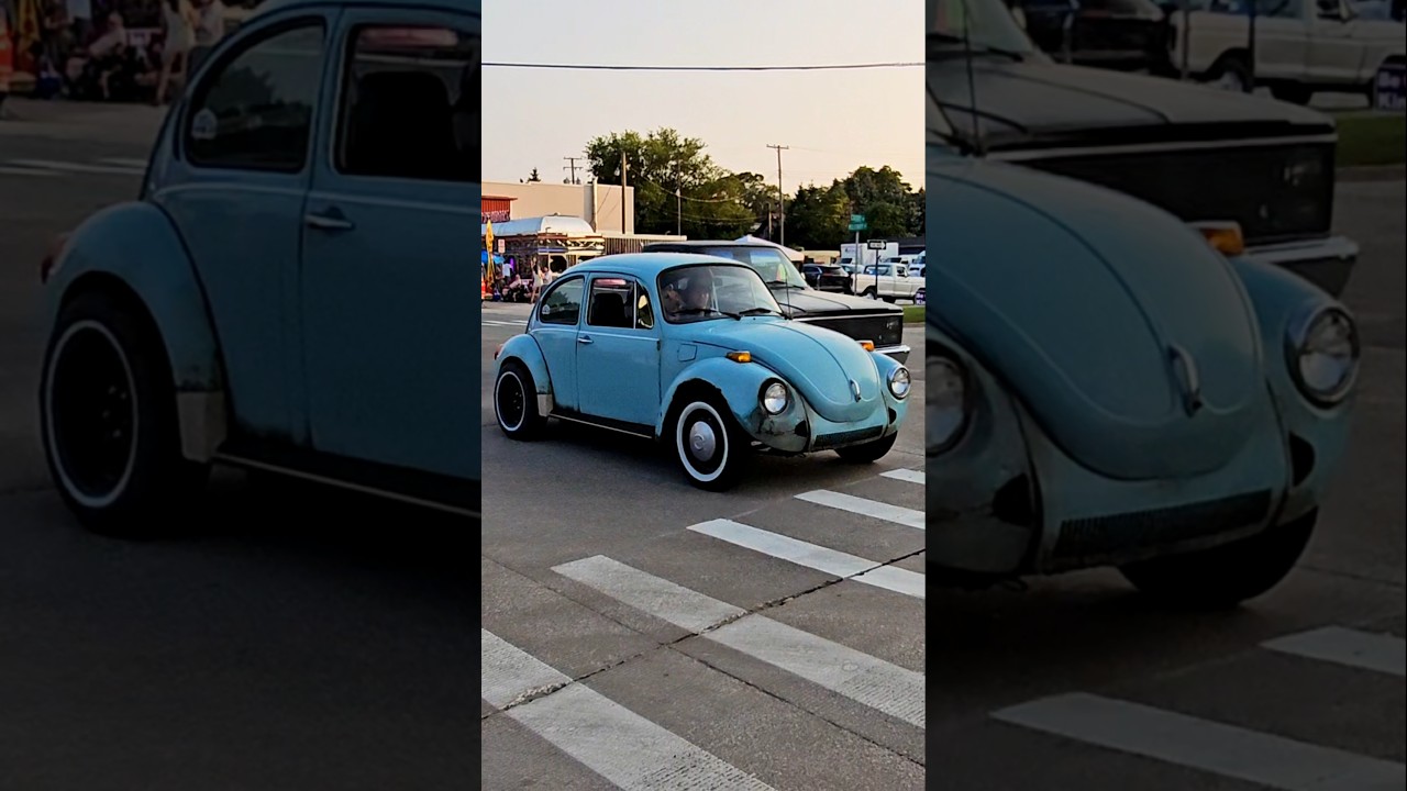 Volkswagen Beetle Classic Car Drive By Engine Sound Port Huron Cruise 2024