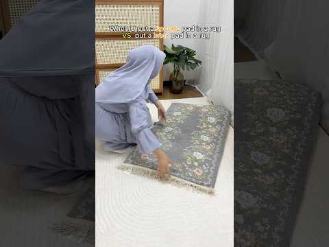 So easy for put a latex pad into rug✌️✌️! #islamiclifestyle #islamicprayer #muslimgrayer #prayerrug