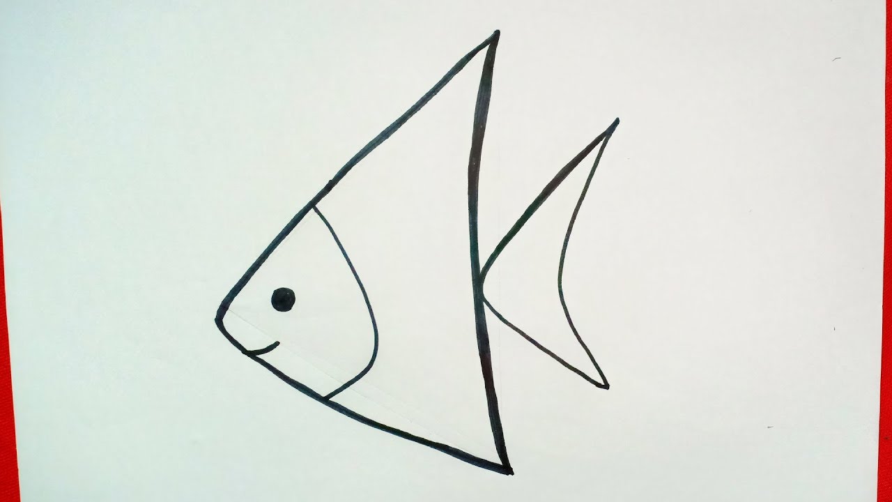 Vẽ Con Cá Hướng dẫn Vẽ tranh con cá How to draw a fish simplely    YouTube