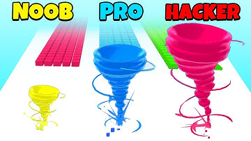 NOOB vs PRO vs HACKER - Crazy Tornado Colors