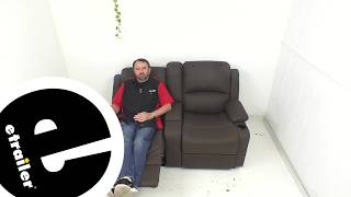 Review of etrailer RV Couches and Chairs - Reclining RV Sofa 7 Inch Center Console Chocolate - e37TV