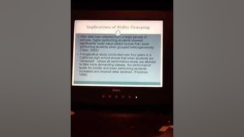 Ability grouping presentation