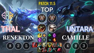 SRB Thal Renekton vs Untara Camille Top - KR Patch 11.5