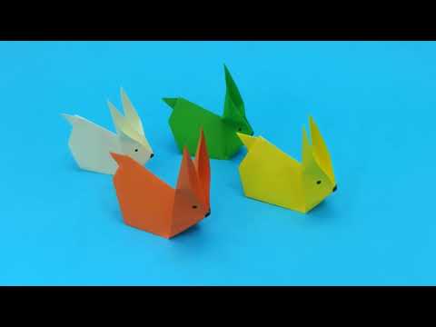 Kağızdan Dovşan Necə Düzəldilir? Kağızdan Əl işi heyvan Düzəltmək / Origami Dovşan Qatlamaq