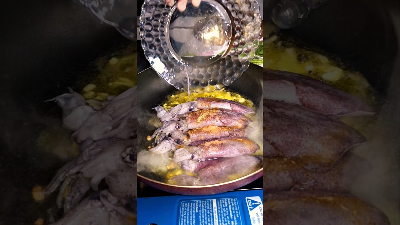 How to make Squid Steak with Broccoli and Asparagus 