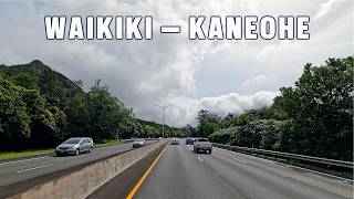 Waikiki to Kaneohe 🌴 Scenic Pali Highway Drive | Oahu Hawaii 4K