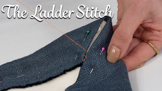 How To Sew a Ladder Stitch On A Mitred Corner - Invisible Stitch Tutorial