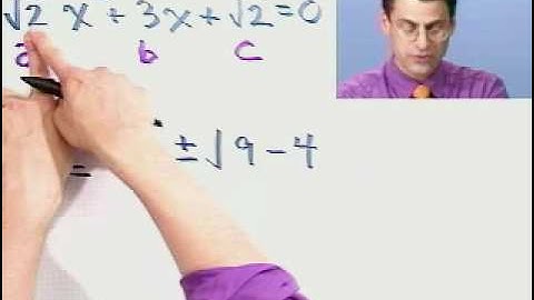 Using the Quadratic Formula from Thinkwell Intermediate Algebra