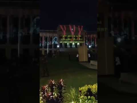 ???? footage of video Mapping being blocked by staff at presidential secretariat. #gohomegota2022