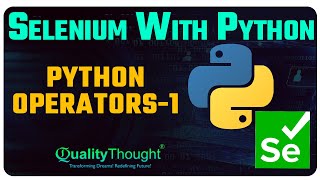 Automation Testing Selenium with Python | Selenium Webdriver with Python | Quality Thought