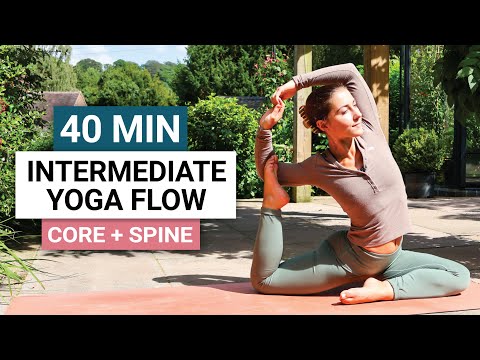 40 Min Intermediate Yoga Flow | Yoga for Backbends + Core Strength