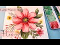 Watercolor Flowers [Step by Step] Painting a large Flower Tutorial / Floral Friday/