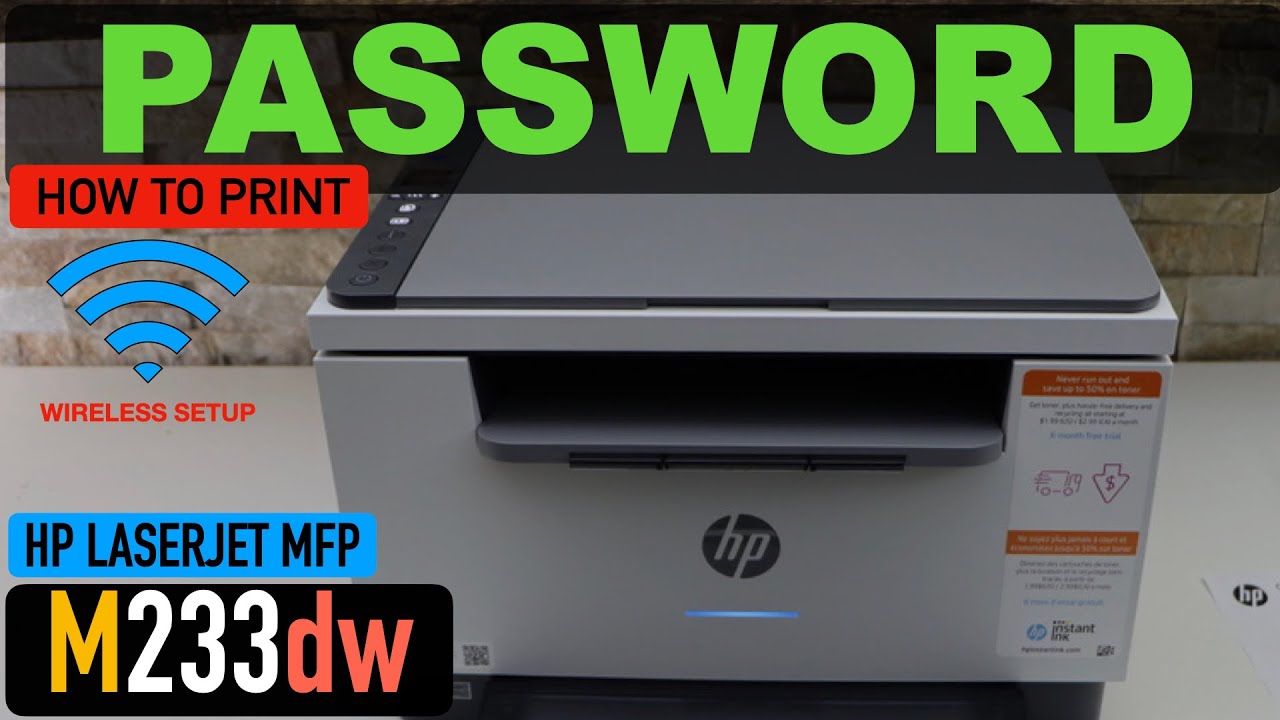 HP LaserJet MFP M233dw WiFi Password. YouTube