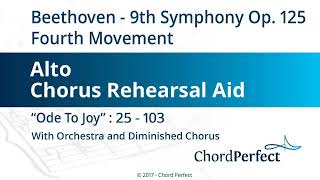 Beethoven's 9th Symphony Op 125 - 4th Movement - Ode to Joy - Alto Chorus Rehearsal Aid