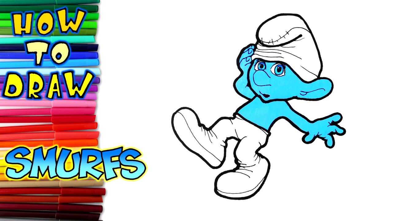 Download How to draw Clumsy The Smurfs - learn to draw - drawing lessons - coloring pages - paint - YouTube