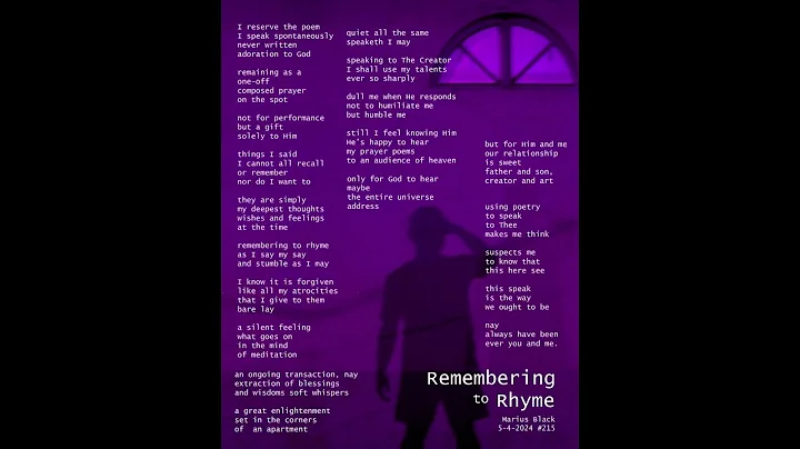 𝐑𝐞𝐦𝐞𝐦𝐛𝐞𝐫𝐢𝐧𝐠 𝐭𝐨 𝐑𝐡𝐲𝐦𝐞  v3 • Marius Black #song #artph #escape #art #artist #poem #poetry #poet #jazz