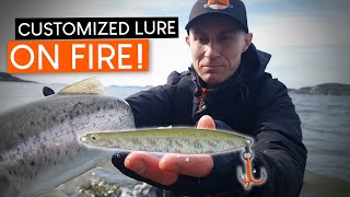 This customized lure was ON FIRE for sea trout fishing!