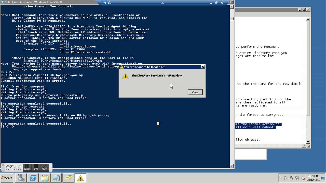 How to rename a Server 2008 / 2008 R2 domain - YouTube
