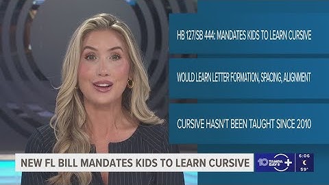 New Florida bill would require students to learn cursive