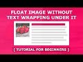 Float an Image Without Text Wrapping Using CSS Flex - Align Image Left Without Text Under It