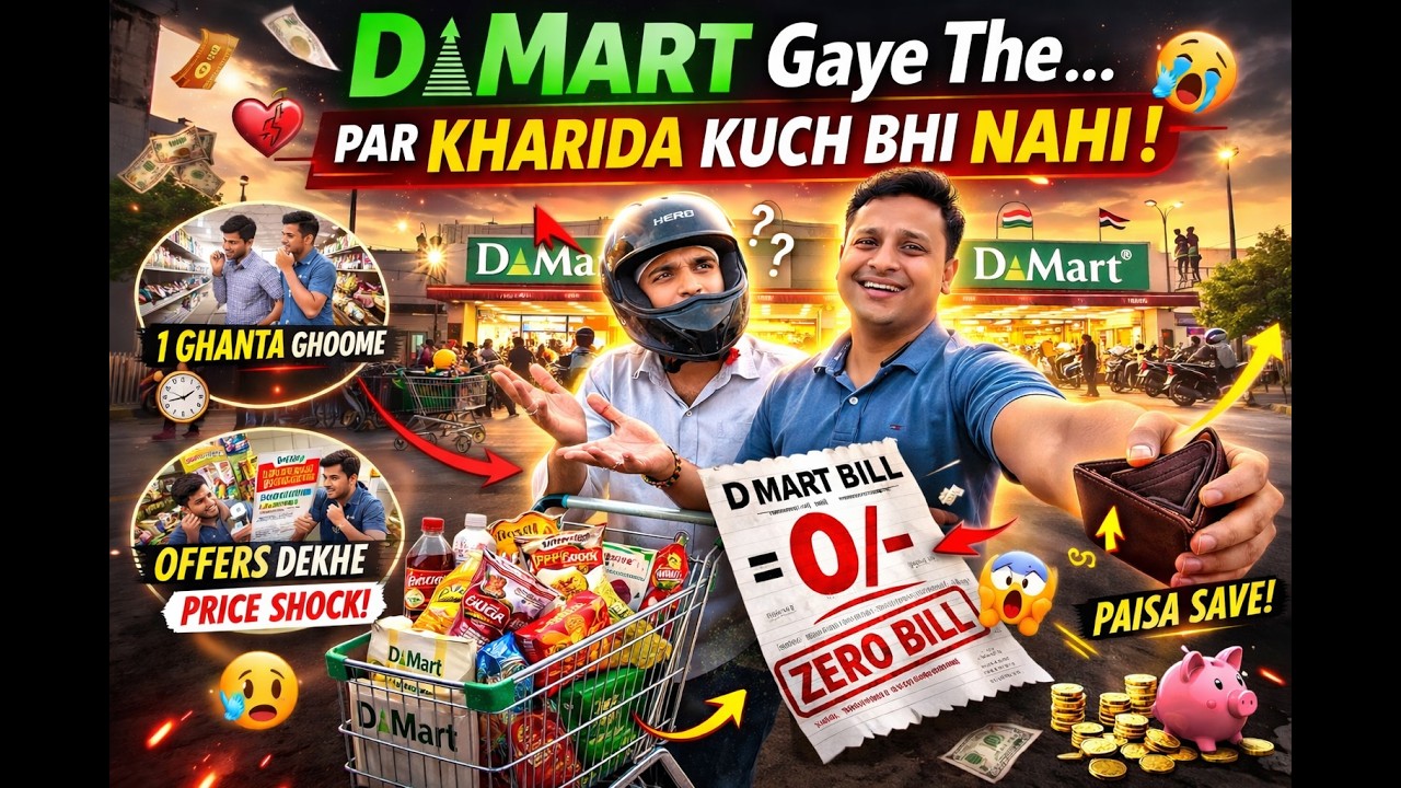 Dmart Bill = 0 Rupees 😳 Ye Kaise Ho Gaya? | #shubjeetadda | VLOG 012