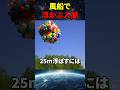 風船で空を飛ぶ人間