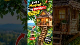 Built a Magical Tiny Treehouse! 🏡✨ You Won’t Believe the Final Result! #Shorts