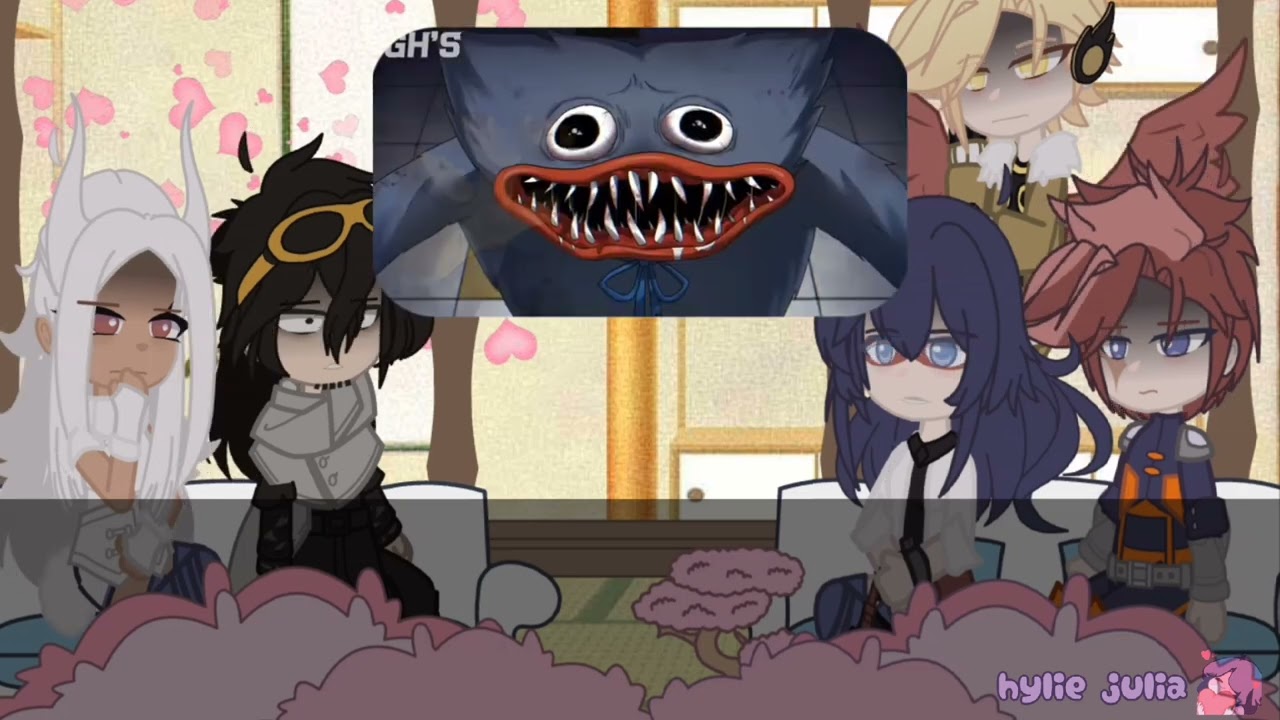 pro heroes react to poppy playtime backstory| part 3 | huggy wuggy + Pj Pug-a-pillar | bad english |