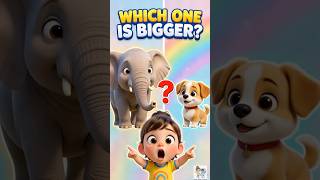 Kids Quiz: Which One Is Bigger? 🐘🐶#funlearning #kidsfun #kidsvideo #kids #challenge #learning #fun