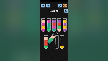 Water color sort level 43 Gameplay walkthrough solution ios (Android)