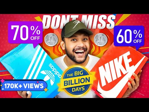 Flipkart Big Billion Days: Best NIKE ADIDAS PUMA Shoes/Sneakers For Men 60% to 90% Off | ONE CHANCE