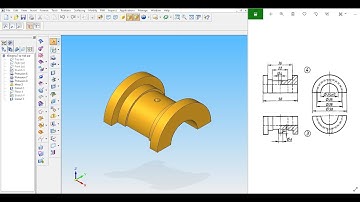 Plummer Block Part03 Bearing Bottom Half & 04 Bearing Top HalfSolid Edge V20 (Kannada)